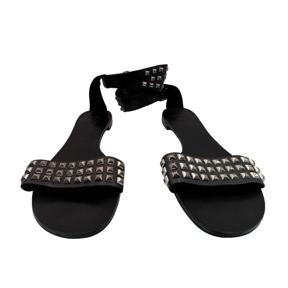 Ash Monoi Black Pyramid Studded Sandals Size 41 - Picture 7 of 8